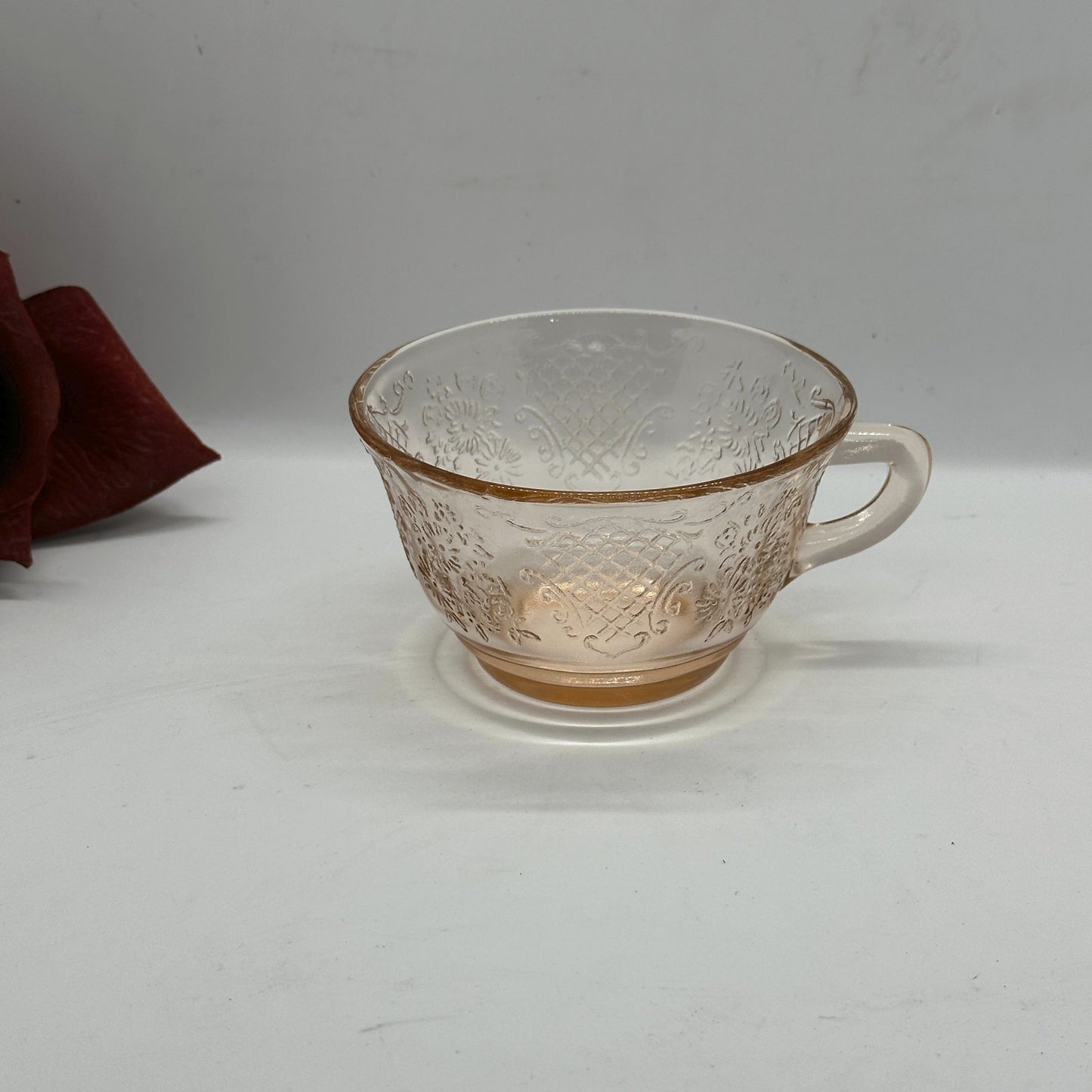 Federal Glass Normandie Pink Tea Cup