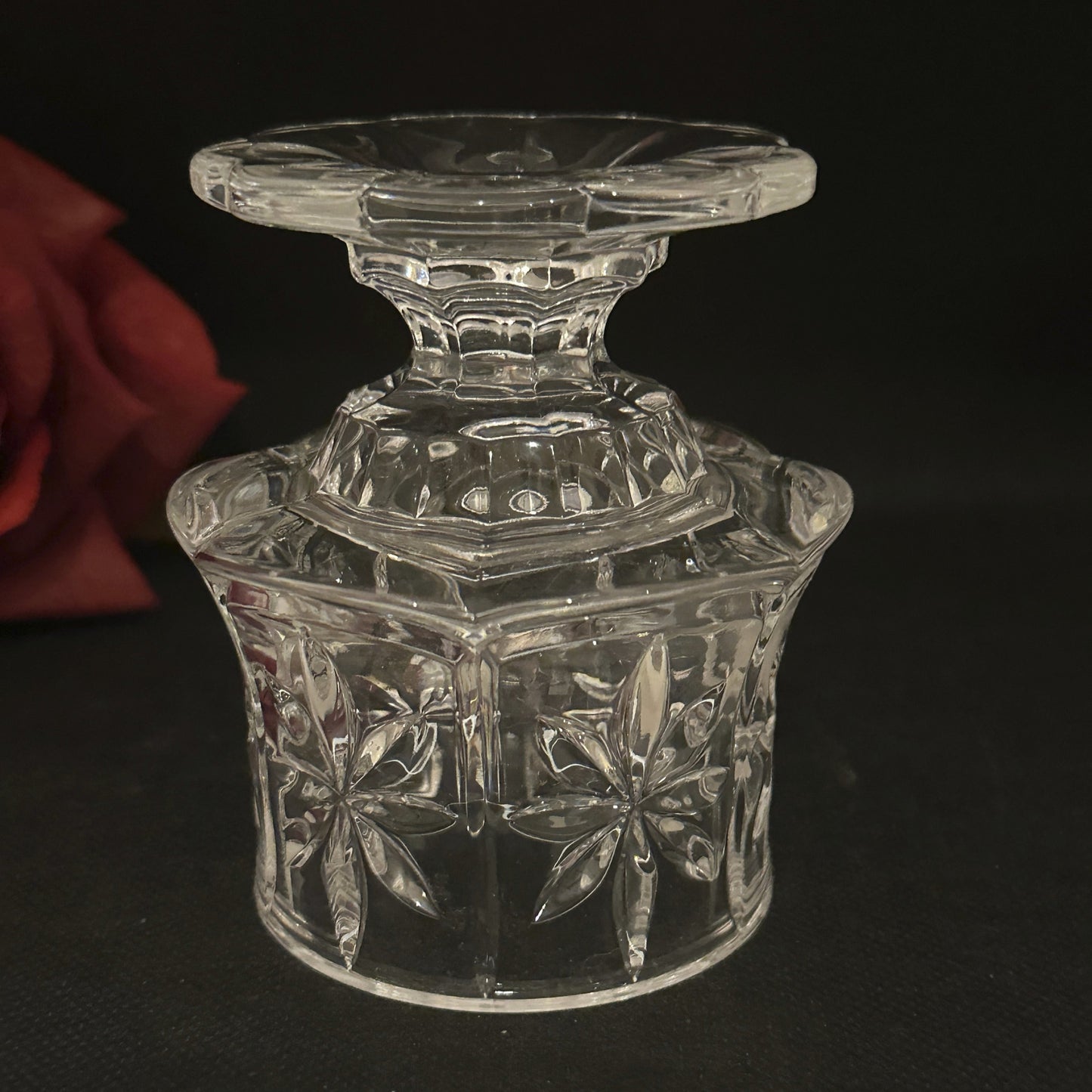 PartyLite 24% Lead Crystal Cottage Tea Light Votive Candle Holder