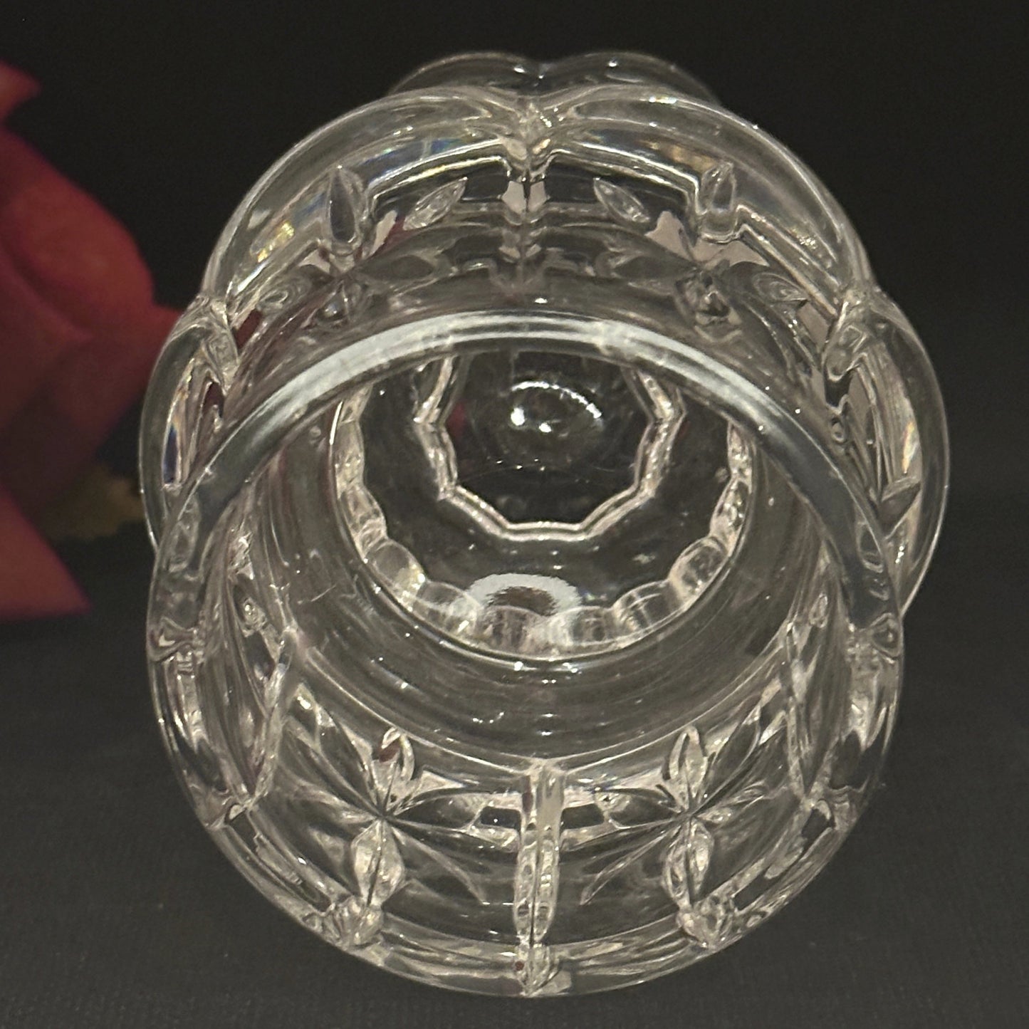 PartyLite 24% Lead Crystal Cottage Tea Light Votive Candle Holder