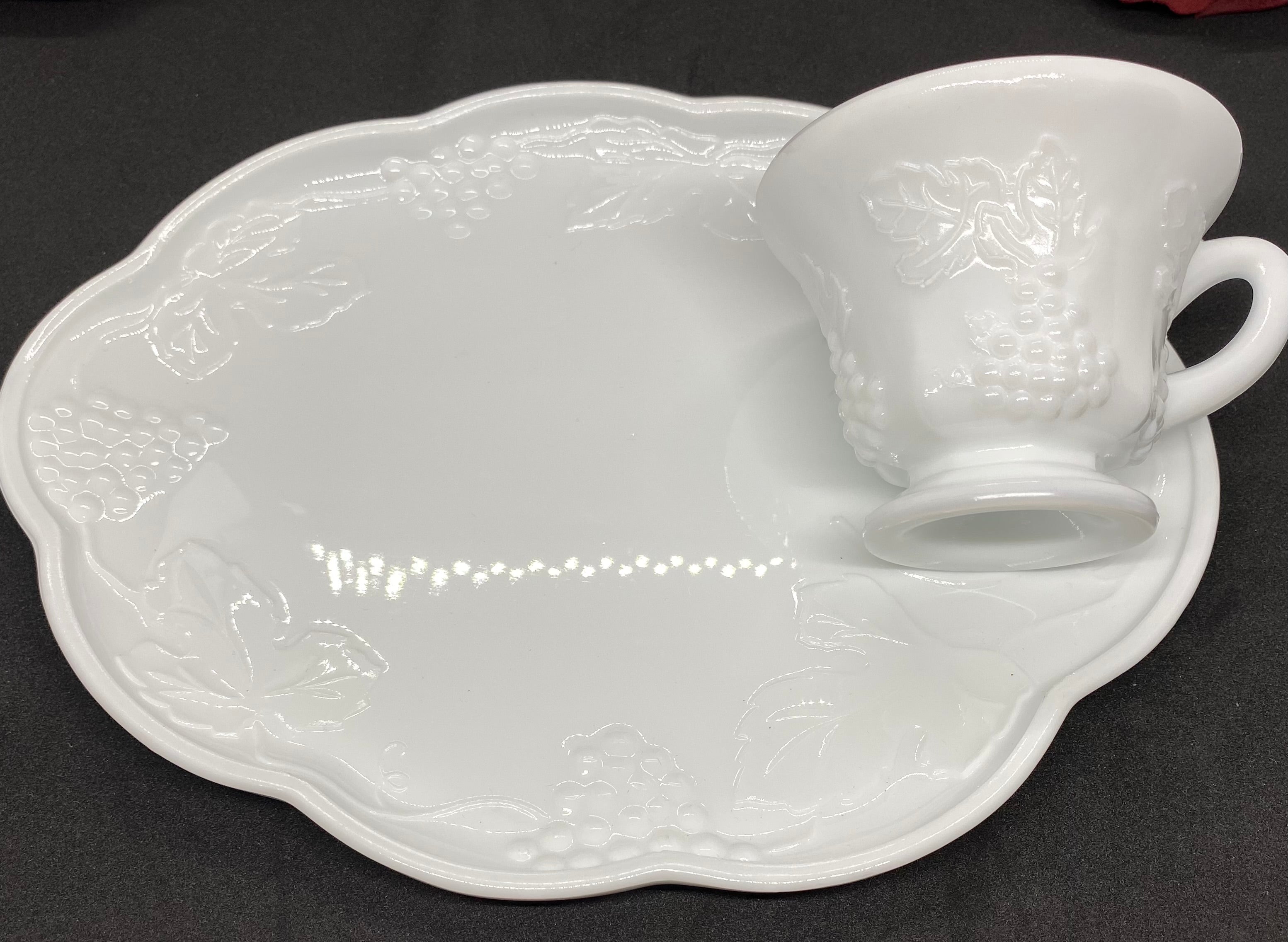 Milk glass hot sale luncheon set